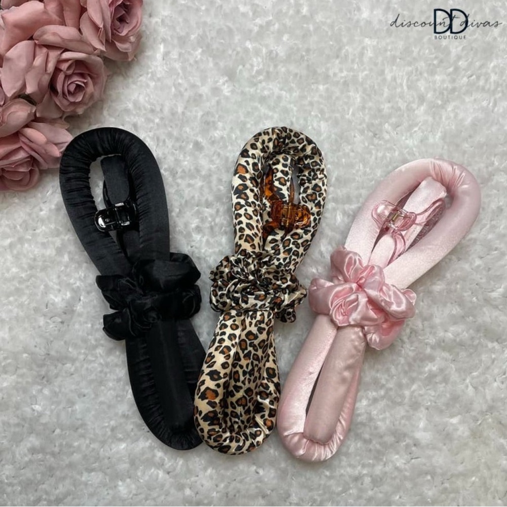 Disco Divas Boutique Satin and Leopard Hair Set